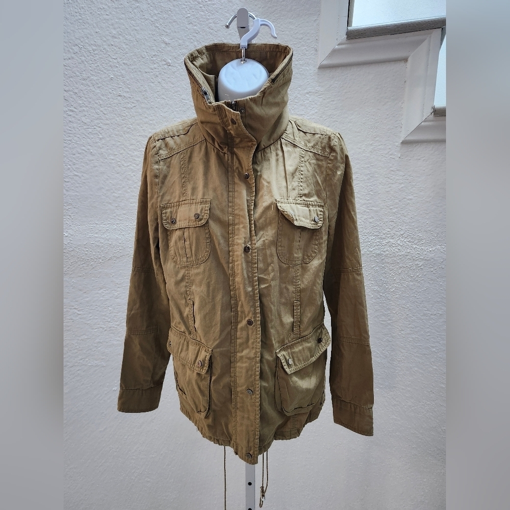 Women's Tan Hooded Jacket S/M - Picture 2 of 4
